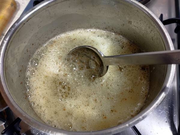 Banana bread {con mantequilla de cacahuete, chocolate y nueces} - Preparación paso 2