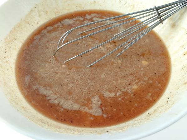 Banana bread {con mantequilla de cacahuete, chocolate y nueces} - Preparación paso 4