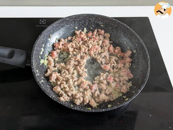 Canelones de setas y salchicha fresca - Preparación paso 6