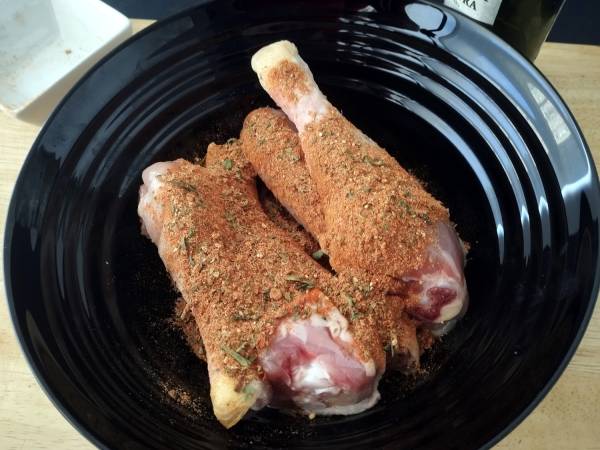 Pollo con verduras, sin horno - Preparación paso 1