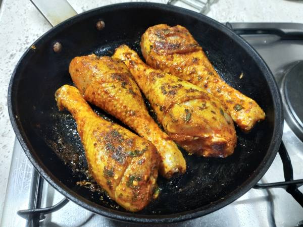 Pollo con verduras, sin horno - Preparación paso 2