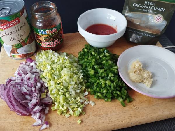 Encocado de gambones {Receta ecuatoriana} - Preparación paso 6