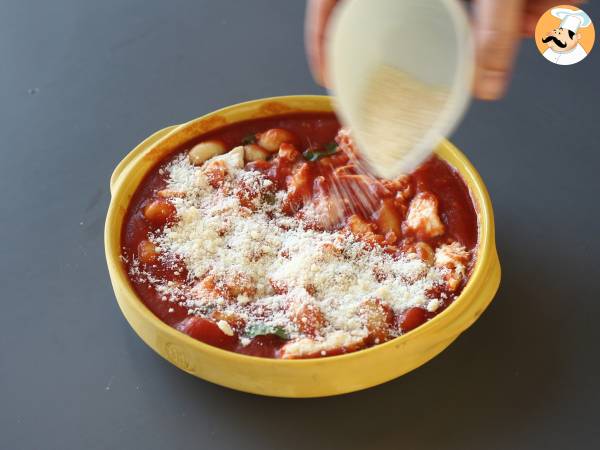 Gratinado de ñoquis con tomate y mozzarella - gnocchi o ñoquis alla sorrentina - Preparación paso 5
