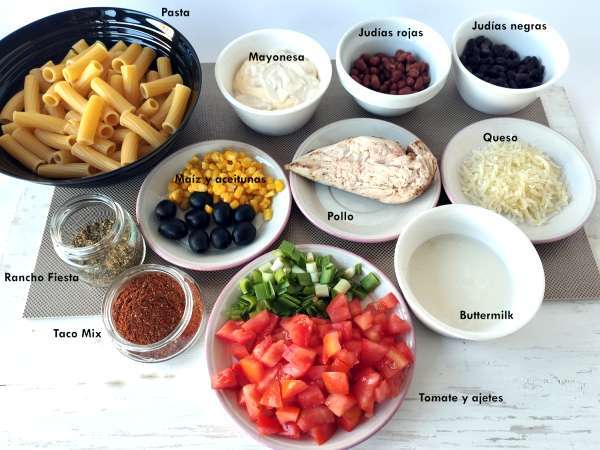 ENSALADA MEXICANA DE PASTA CON SALSA RANCHO FIESTA - Preparación paso 2