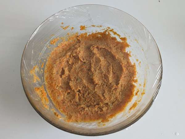 Pastel de calabaza con champiñones y queso, jugoso, fundente y crujiente - Preparación paso 7