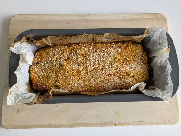 Pastel de calabaza con champiñones y queso, jugoso, fundente y crujiente - Preparación paso 13