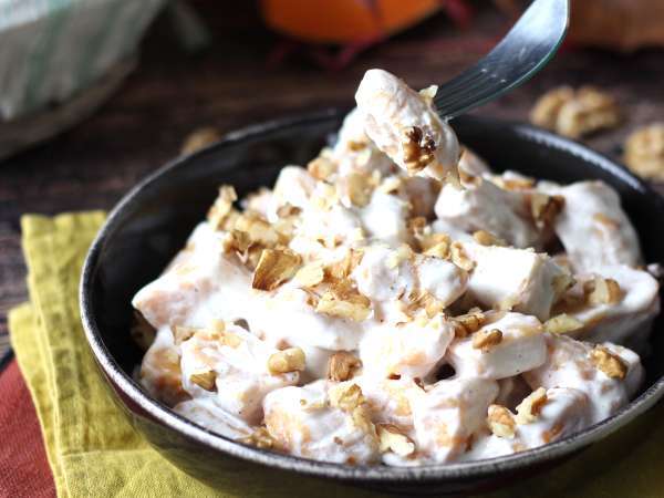 Ñoquis de calabaza con salsa cremosa de Philadelphia y nueces crujientes - Preparación paso 8