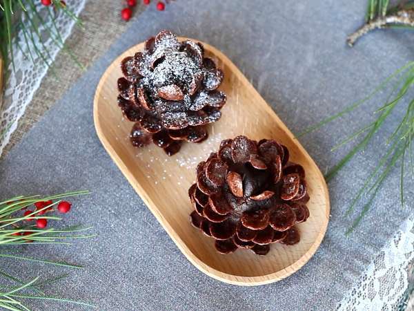 Piñas navideñas de brownie de chocolate: el postre fácil y original que conquista en Navidad - Preparación paso 7