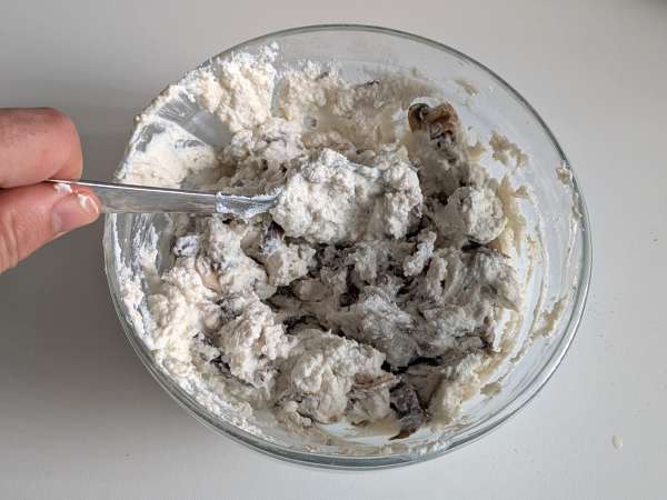 Crepes saladas con ricotta y champiñones - Preparación paso 4