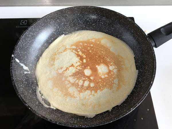 Crepes saladas con ricotta y champiñones - Preparación paso 5