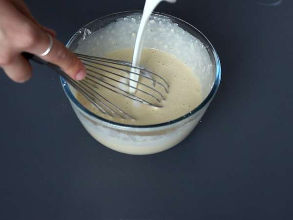 Tagliatelle de crepes con chocolate y crema de cacahuete - Preparación paso 2