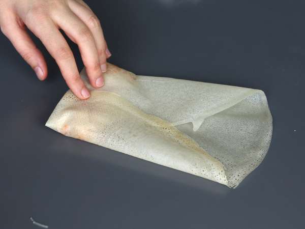 Nems de gambas (rollitos de primavera crujientes) en freidora de aire - Preparación paso 7