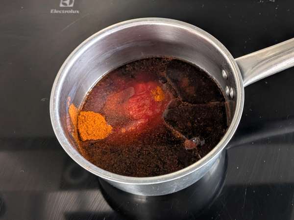 Albóndigas en freidora de aire, glaseadas con salsa barbacoa agridulce casera - Preparación paso 2