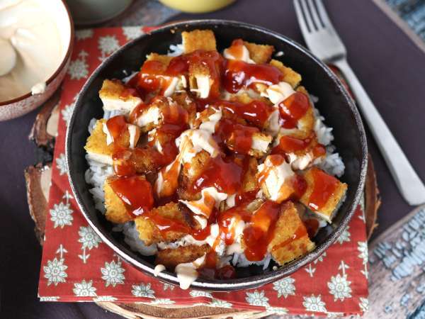Pollo crujiente con salsa ahumada y arroz: la versión casera del Tasty crousty francés - Preparación paso 8