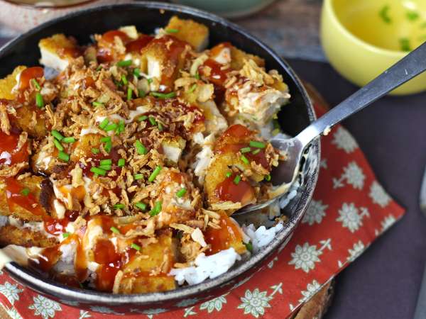 Pollo crujiente con salsa ahumada y arroz: la versión casera del Tasty crousty francés - Preparación paso 10