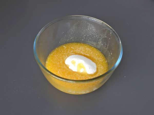 Bizcocho invertido de plátano, extra jugoso - Preparación paso 3