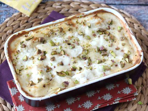 Lasaña de salmón con burrata y pistachos: fácil, elegante y muy cremosa - Preparación paso 9