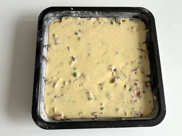 Masa para cake salado en batidora: fácil, rápida y muy esponjosa - Preparación paso 6