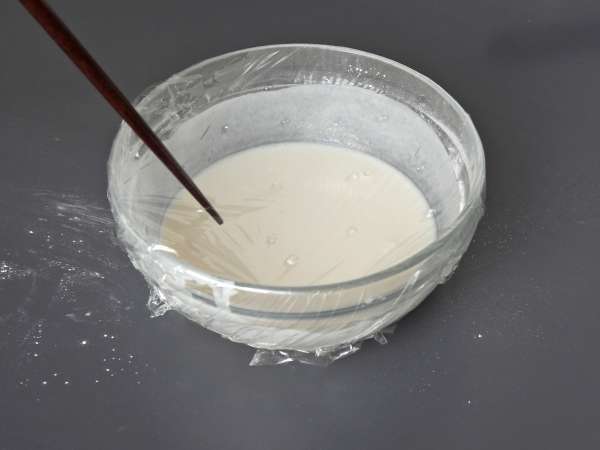 Cookie de ube con corazón de mochi - Preparación paso 1