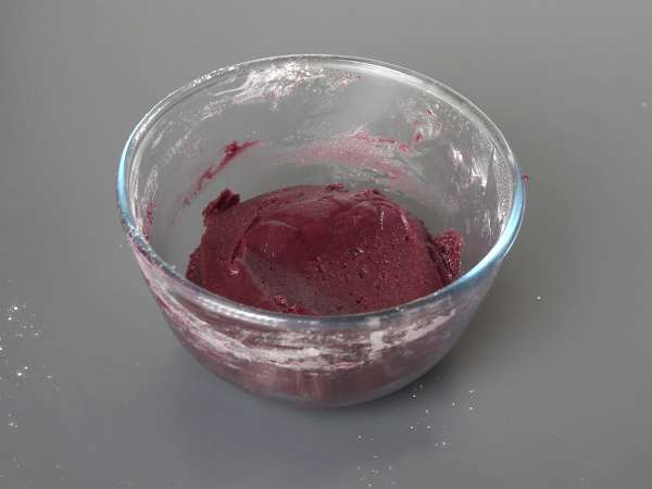 Cookie de ube con corazón de mochi - Preparación paso 7