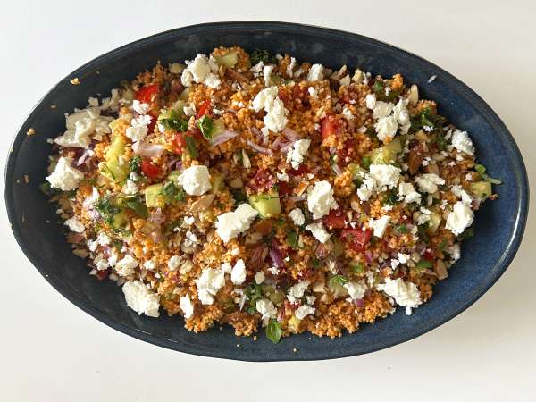 Ensalada de cuscús y gazpacho: una receta fresca, original y sin cocción - Preparación paso 6