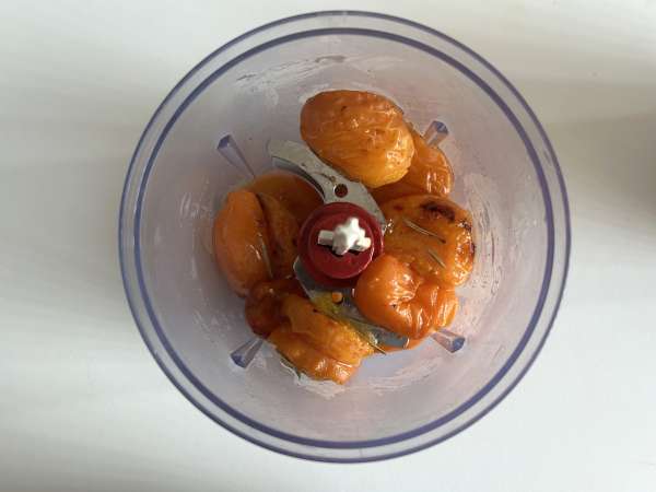 Helado de albaricoques asados con la Ninja Creami - Preparación paso 3