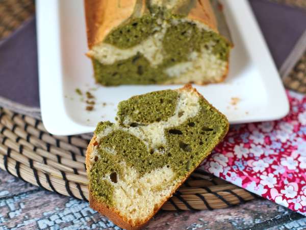 Pastel marmolado de té matcha - Preparación paso 11