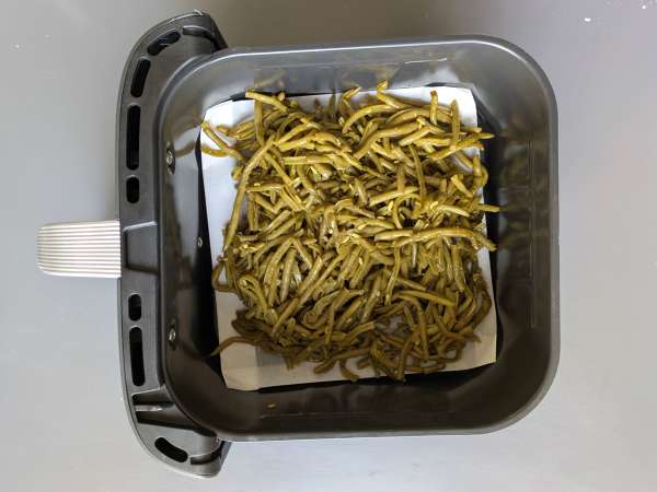 Nuggets crujientes de tofu con judías verdes al estilo tailandés en freidora de aire - Preparación paso 7