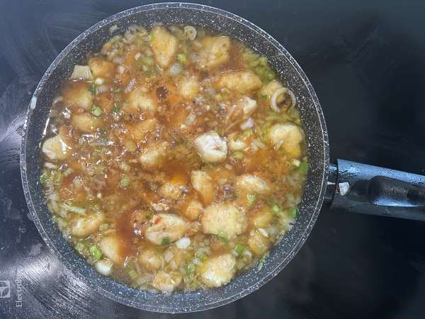 Pollo General Tao casero con salsa agridulce - Preparación paso 3