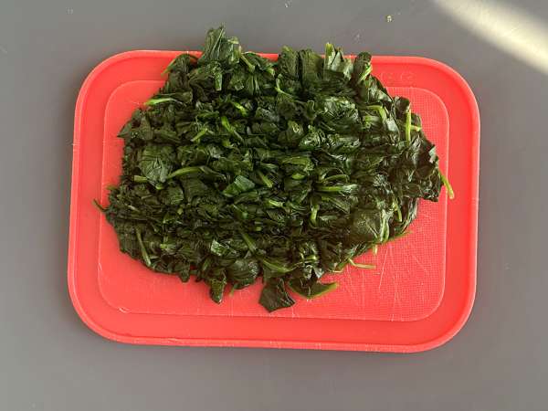 Lasaña de espinacas y tofu en freidora de aire - Preparación paso 2