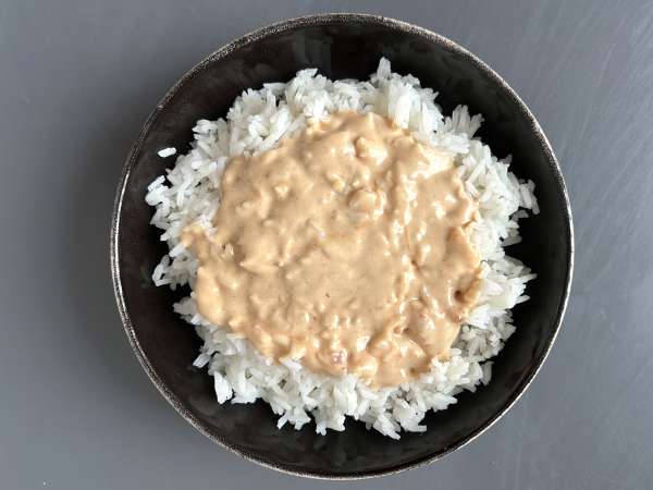 Tofu crujiente con arroz y salsa cremosa: la versión vegetariana del pollo crousty - Preparación paso 4
