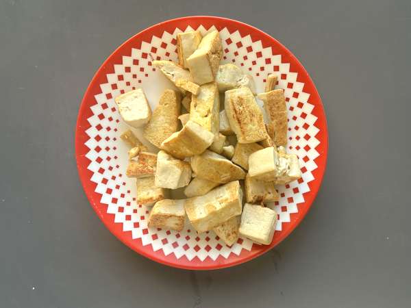 Palak tofu: curry indio con espinacas y tofu - Preparación paso 6