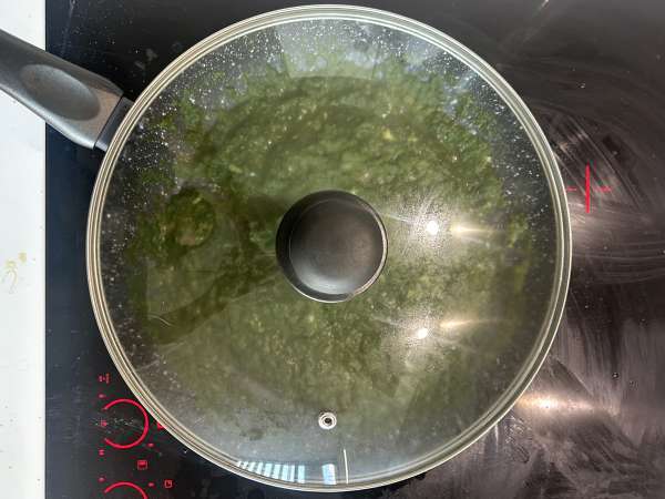 Palak tofu: curry indio con espinacas y tofu - Preparación paso 9