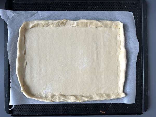 Zwiebelkuchen: tarta alemana de cebolla y beicon ahumado - Preparación paso 8