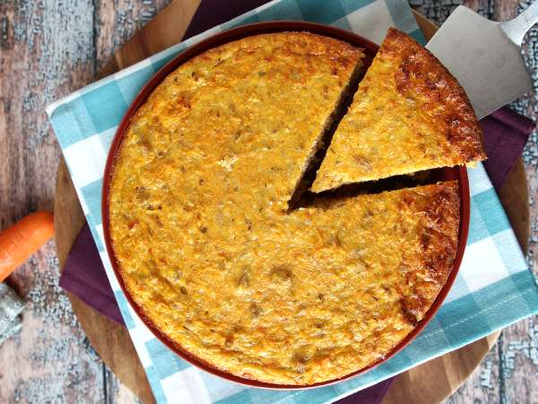 Quiche sin masa de atún, zanahorias y queso cottage: fácil y rica en proteínas - Preparación paso 10
