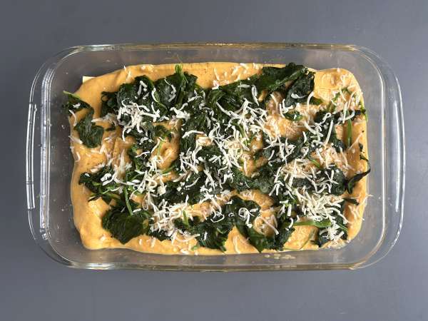 Lasaña de calabaza, espinacas y ricotta - Preparación paso 6