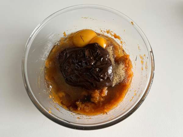 Brownie de boniato sin mantequilla ni aceite - Preparación paso 3