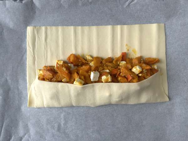 Strudel de calabaza y queso feta: receta fácil y crujiente - Preparación paso 6