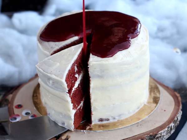 Tarta Red Velvet especial para Halloween - Preparación paso 13
