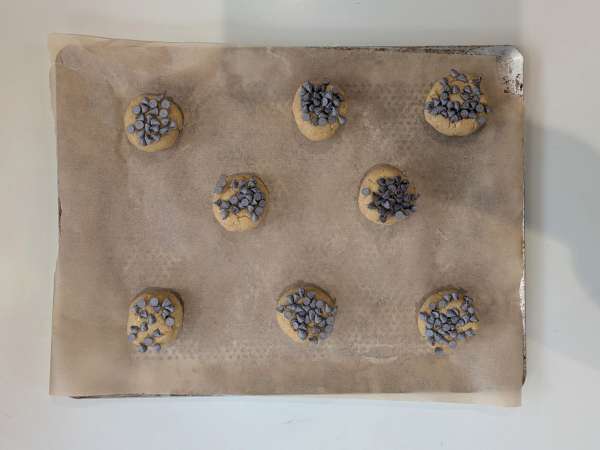 Galletas veganas de almendras y pepitas de chocolate - Preparación paso 4