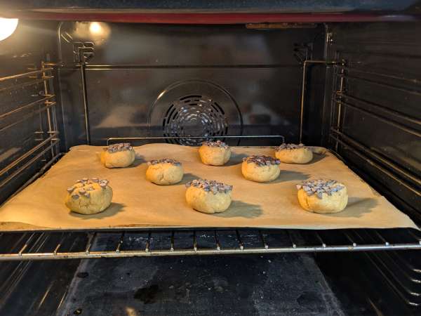 Galletas veganas de almendras y pepitas de chocolate - Preparación paso 5