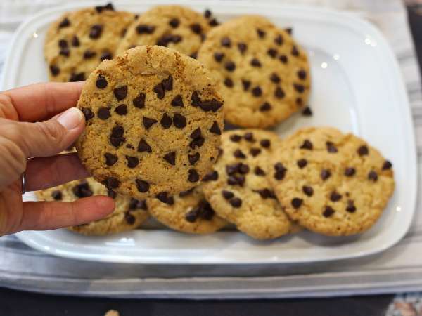 Galletas veganas de almendras y pepitas de chocolate - Preparación paso 6