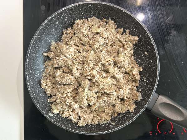 Rollitos de col rellenos de setas, arroz y miso - Preparación paso 4