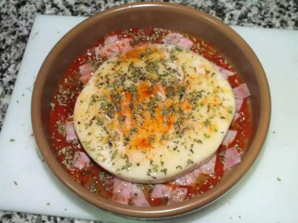 Provolone con Tomate y Jamón York - Preparación paso 3