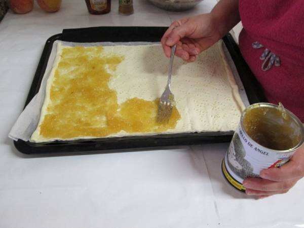 HOJALDRE CON CABELLO DE ANGEL - Preparación paso 1