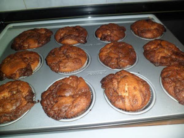 Magdalenas con Nutella - Preparación paso 6