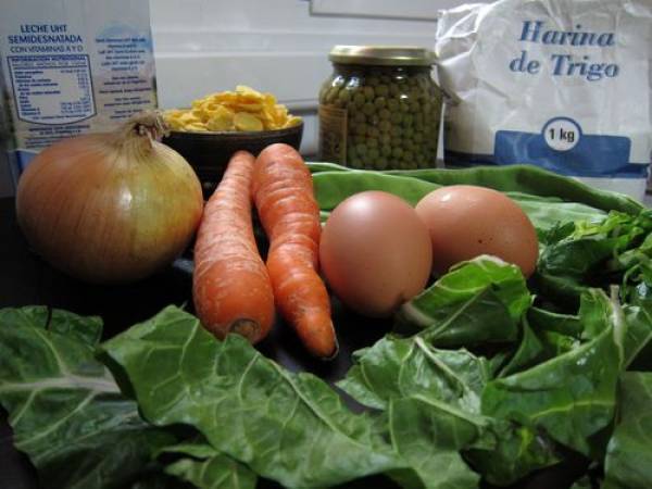 Crujientes de verdura con bechamel - Preparación paso 1