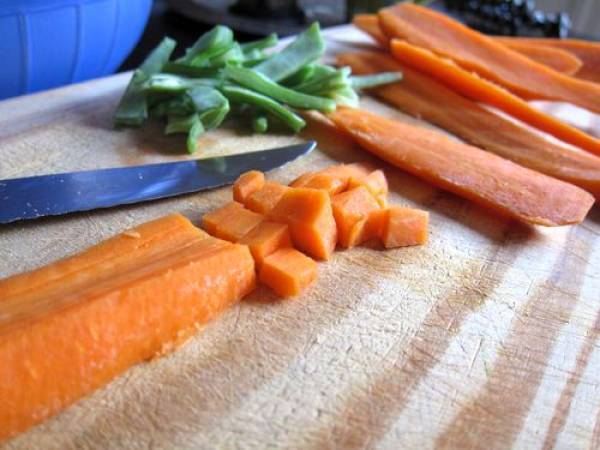 Crujientes de verdura con bechamel - Preparación paso 2
