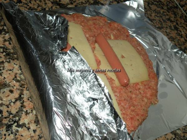 Rollo de carne picada. - Preparación paso 2