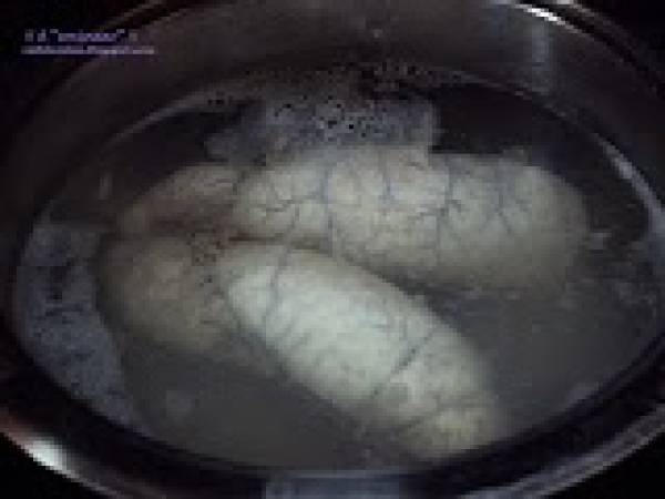 Huevas de merluza con mayonesa - Preparación paso 1